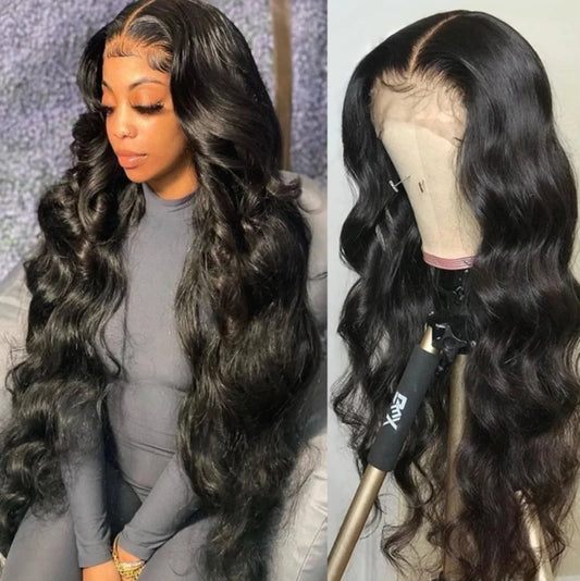 Black Matte Fiber Lace Wig